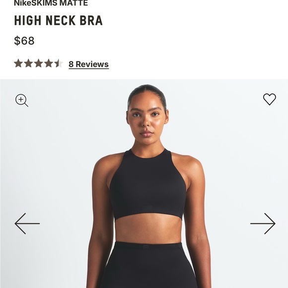 SKIMS Black Nike sports bra 34C - Picture 3 of 4